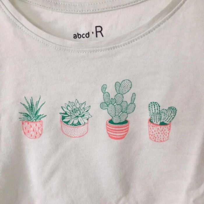 T-shirt manches longues fille 5 ans cactus pull fin - photo numéro 2