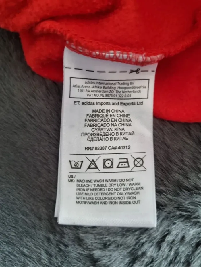 Sweat à capuche Adidas rouge, M Hommes - photo numéro 6