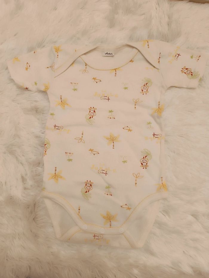 Lot 4 bodies manches courtes T. 12 mois Absorba - photo numéro 3