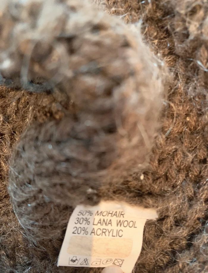 Gilet femme laine mohair taupe femme - photo numéro 3