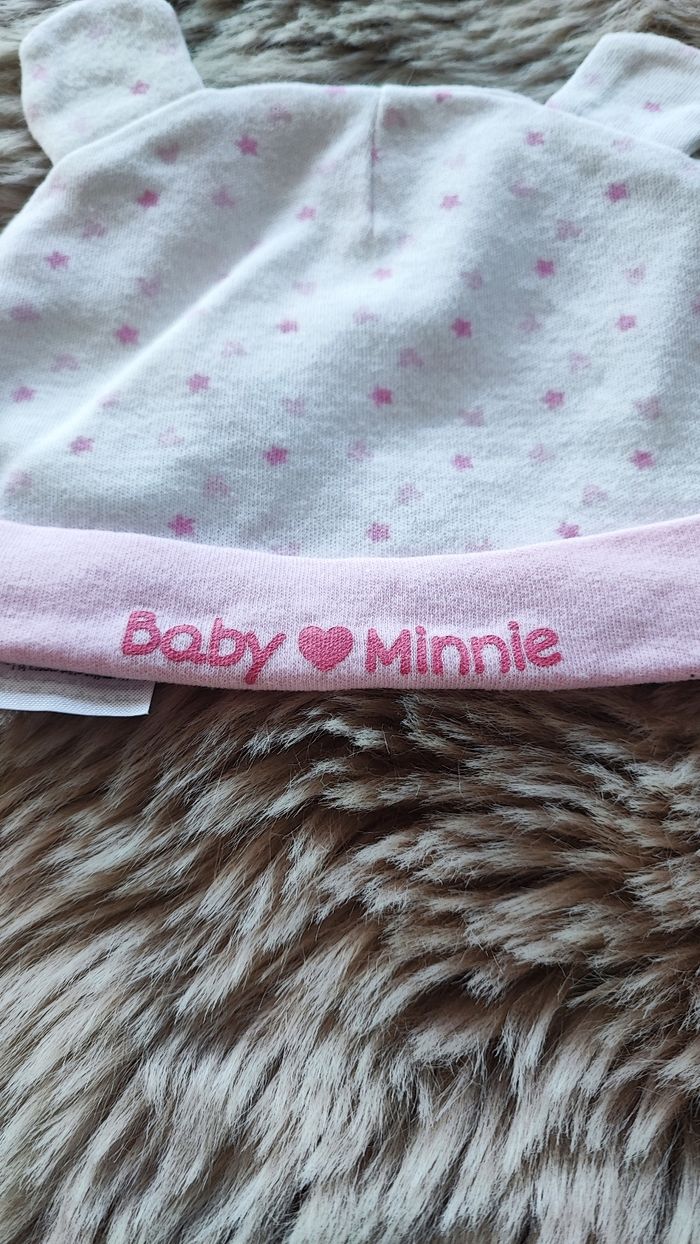 Bonnet blanc rose oreilles Minnie 6 mois - photo numéro 3