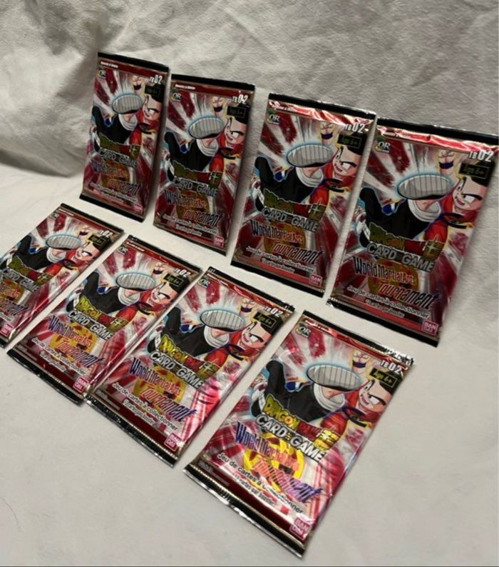 8 boosters cartes dragon ball world martial arts tournament neufs - photo numéro 3