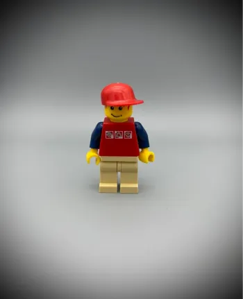 Minifigurine LEGO City cty0084 - Homme Chemise Rouge - Très bon état