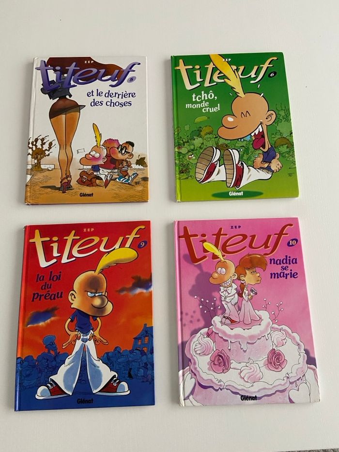 Lot de 4 BD Titeuf - Tomes 5, 6, 9 et 10