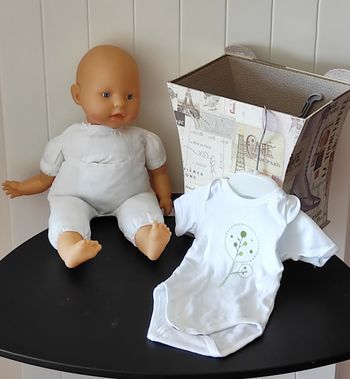 Body bébé manches courtes 3 mois – motif arbre