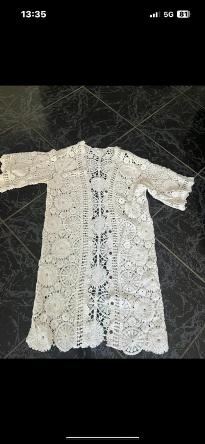 Kimono crochet plage S et M - photo numéro 2