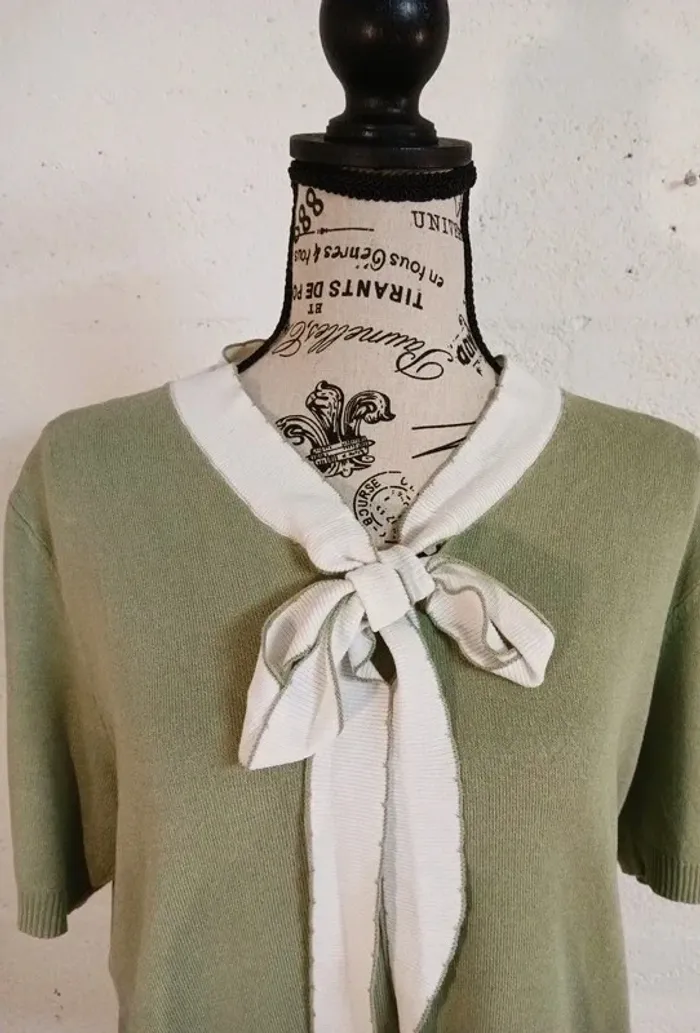 💚 Pull fin manches courtes – DAZY – Taille M – Bon état - photo numéro 2