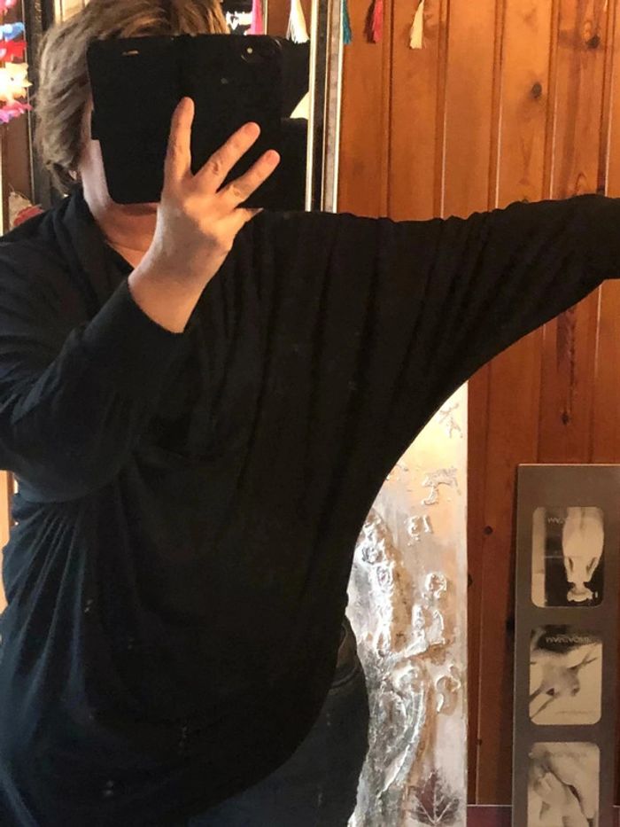 Haut noir asymétrique Banditas taille unique - photo numéro 5