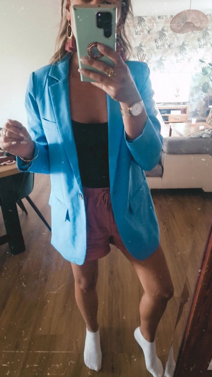 Blazer bleu ciel