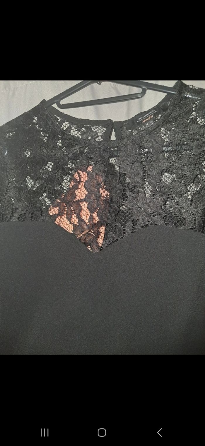Tshirt manche courte femme été transparent noir jennyfer m - photo numéro 2