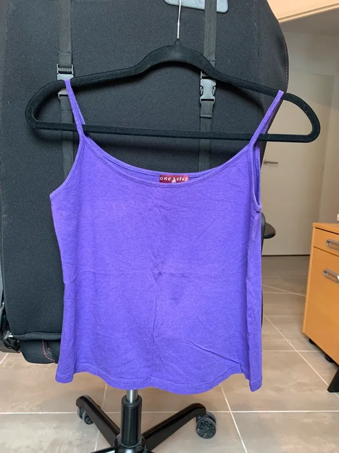 Top à bretelles débardeur One Step violet taille S/M - photo numéro 2
