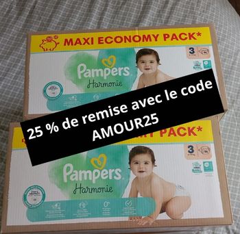 2 cartons Pampers harmonie taille 3 neuf jamais ouvert 
