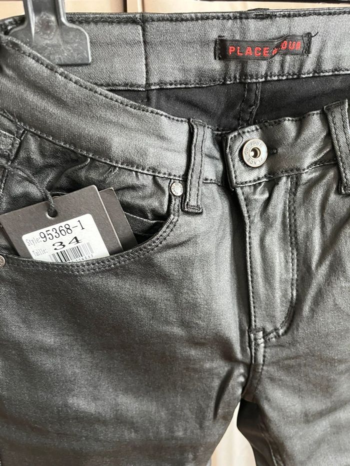 Jean skinny enduit place du jour taille 34 - photo numéro 3