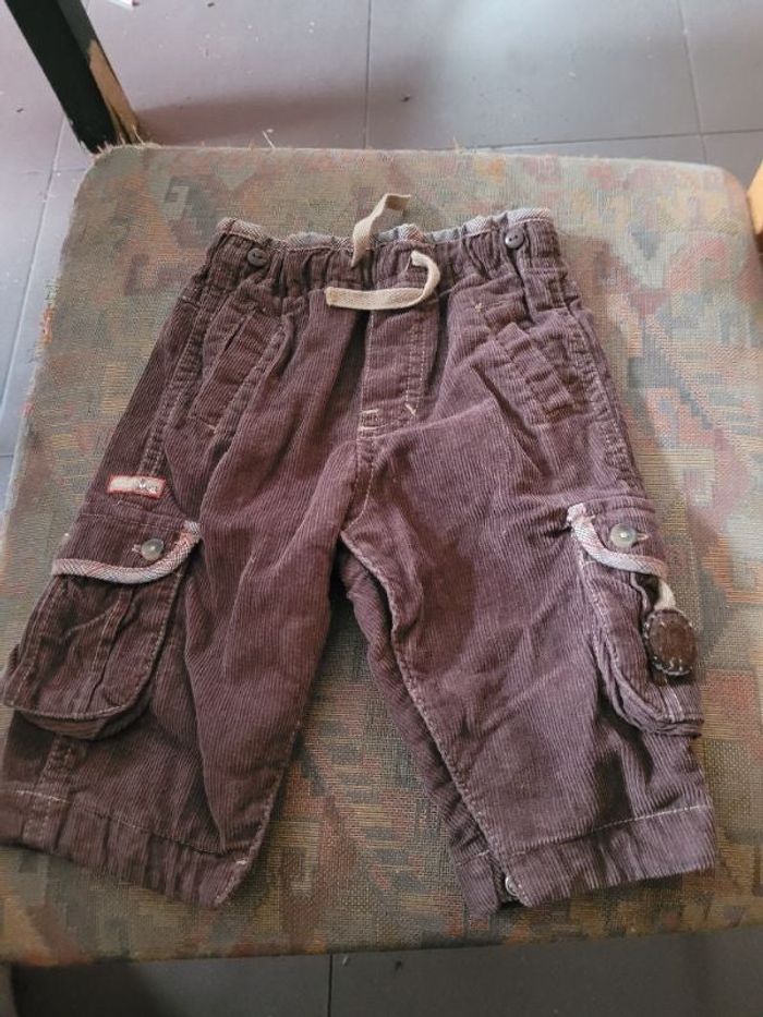 Pantalon velours taille élastique sergent major 6 mois