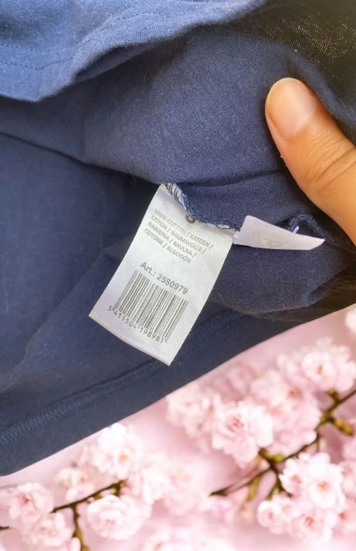🎀 Ensemble Pyjama femme blanc et bleu marine ,100% coton taille S🎀 - photo numéro 3