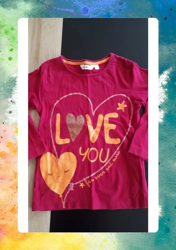 Tshirt ML à paillettes 4 ans - photo numéro 2