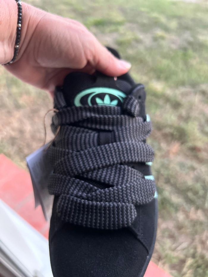 Baskets Adidas Campus noires et turquoise - photo numéro 7