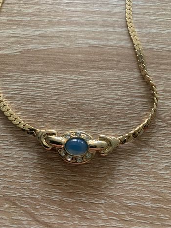 Collier vintage ovale en pâte de strass Daxon