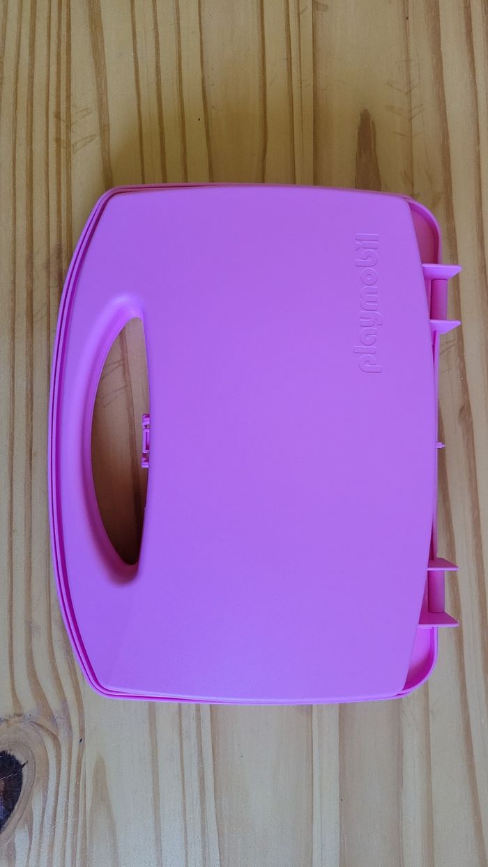 Boîte valisette de rangement Playmobil rose - photo numéro 3