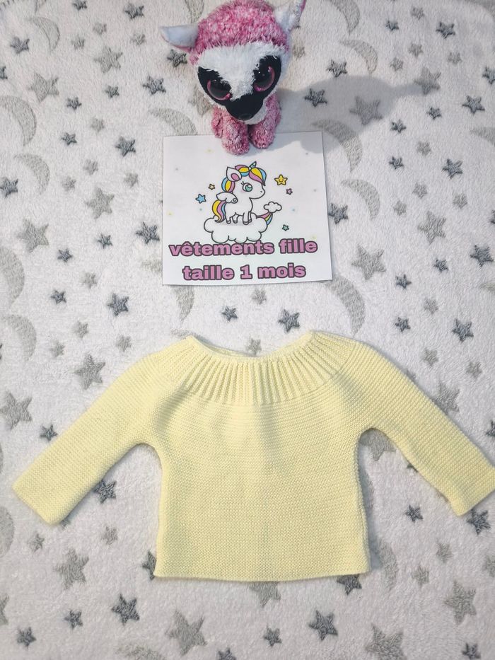 Gilet mixte inconnu - 1 mois - jaune - très bon état - photo numéro 4