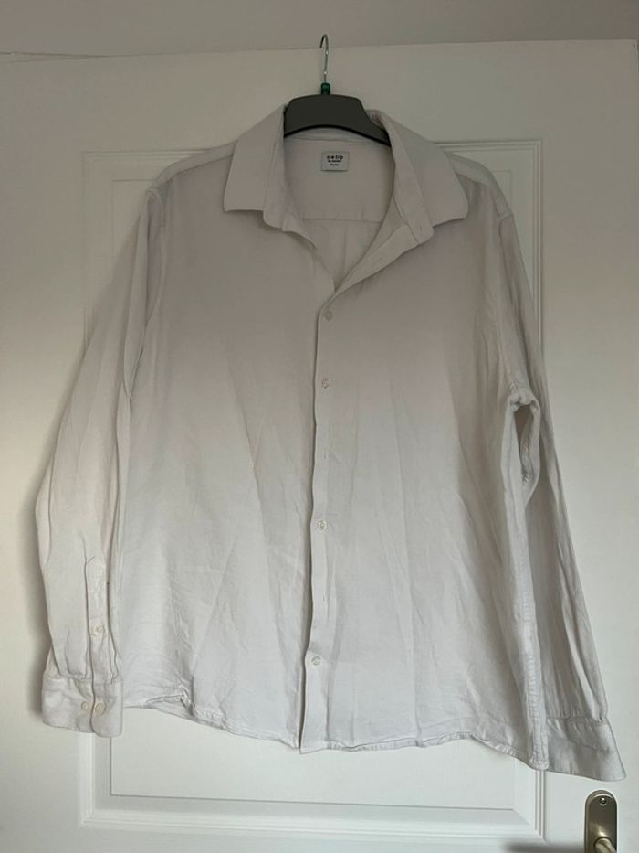 Chemise manches longues blanches homme Celio XL très bon état🤍