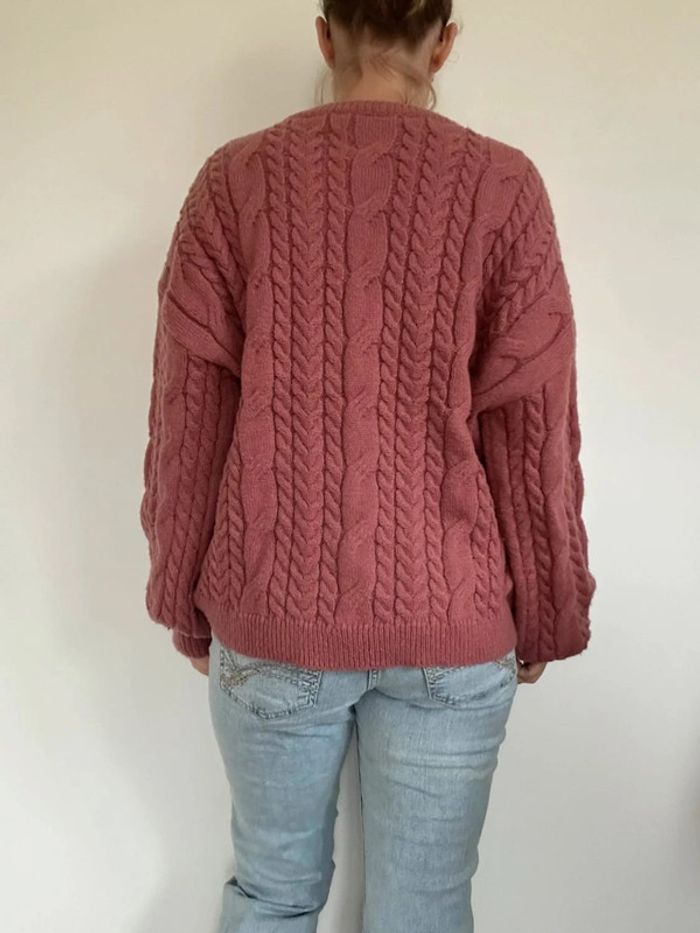 Pull torsadé vieux rose New Collection – Doux et cosy, taille unique (36-42), très bon état 💖 - photo numéro 8