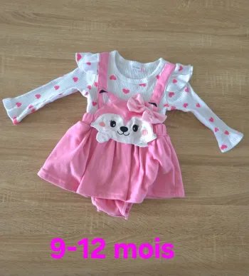Robe renard rose 9 mois