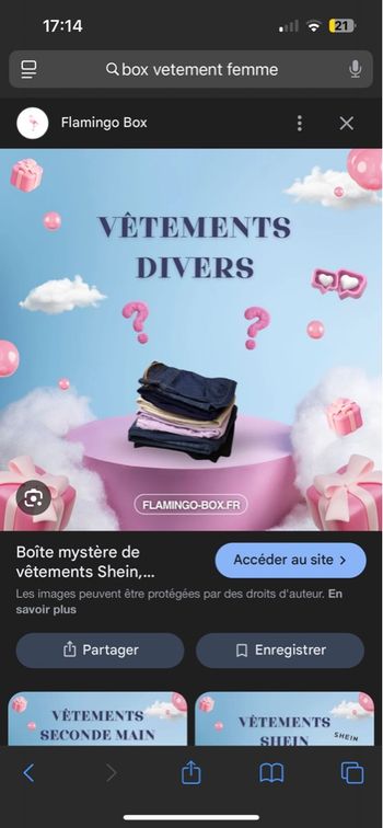 Box mystère vêtements femme