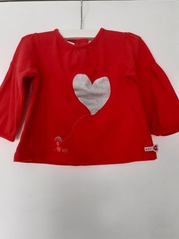 T-shirt fille rouge 12 mois La compagnie des petits