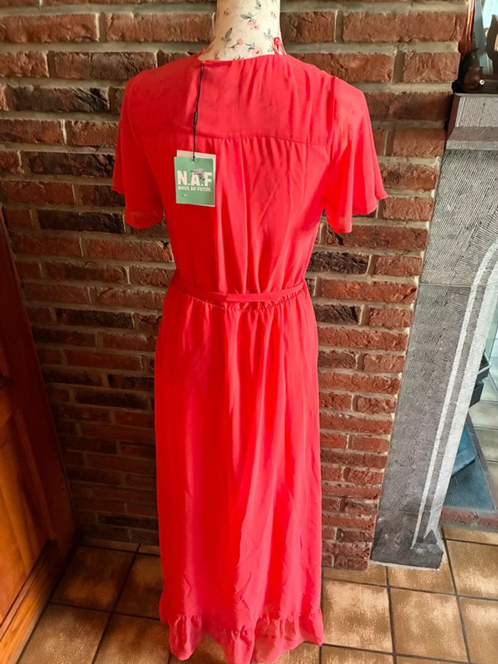 Robe longue unie corail - Naf Naf n e u ve - photo numéro 4
