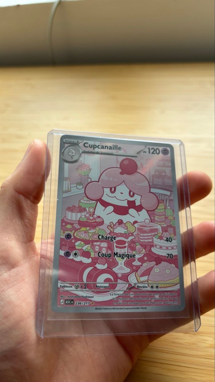 Carte pokémon me2.5 héros transcendants Cupcanaille 236/217 Mint FR sortie de booster sleeves toploader - photo numéro 5