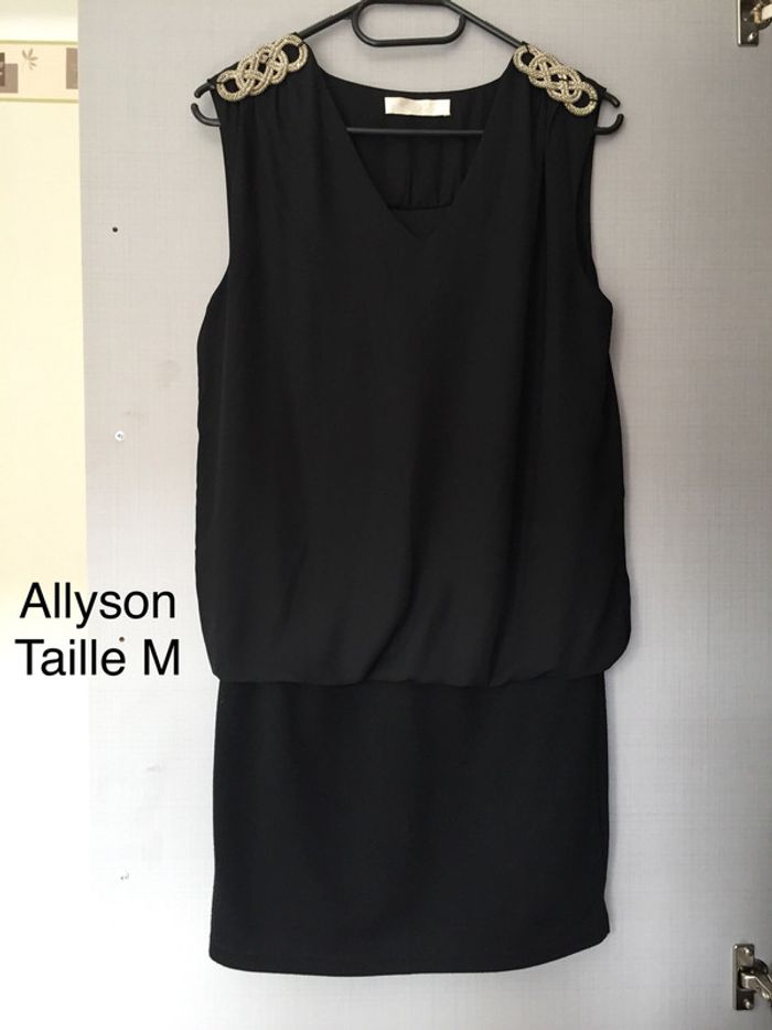 Robe noire bi-matière Allyson taille M - photo numéro 2