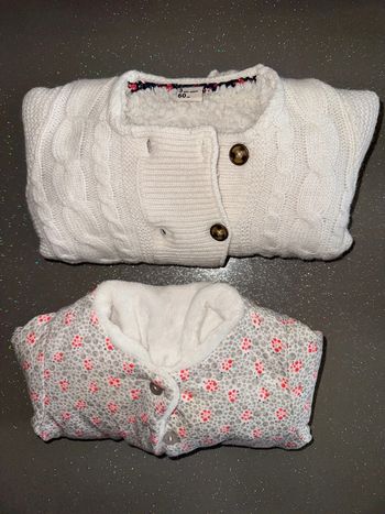 Lot de 2 gilets chauds 3 mois