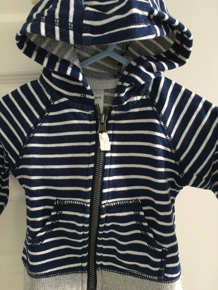 Sweat à capuche zippé garçon 6 mois Carters - photo numéro 8