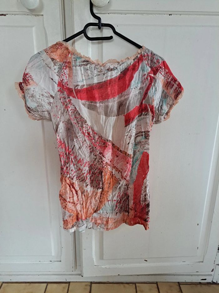 Blouse manche courte ton rose M soggo paris - photo numéro 2