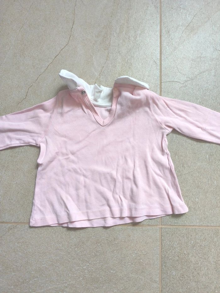 Blouse rose Petit Bateau 12 mois - photo numéro 5