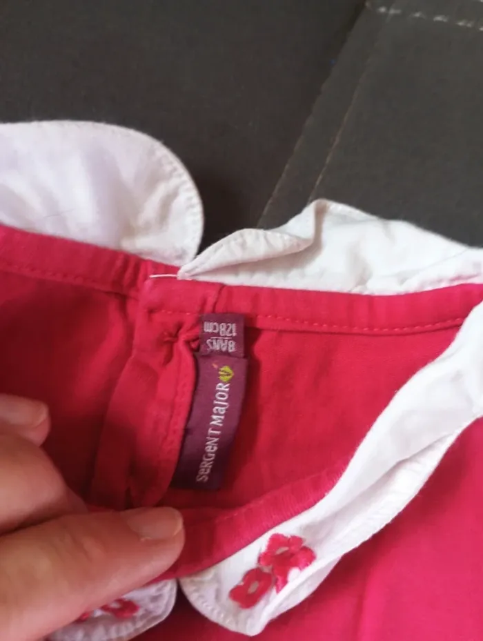 Chemise blouse manches longues joli col Fille 8 ans Sergent major - photo numéro 2