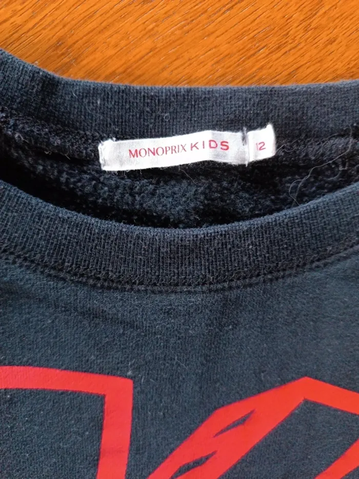 Sweat noir Monoprix kids 10A - photo numéro 3