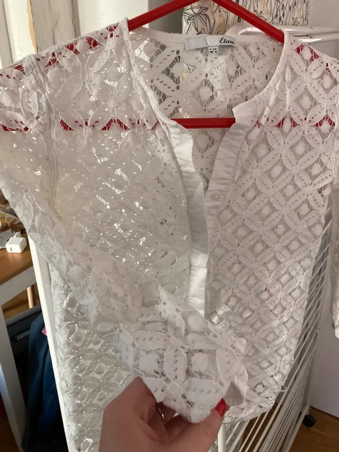 Blouse dentelle blanche - photo numéro 2