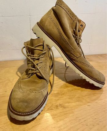 Bottines style Richelieu cuir sable Aigle T.45-46