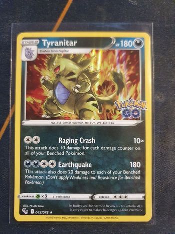 Trynitar holographique rare Pokémon GO EN.