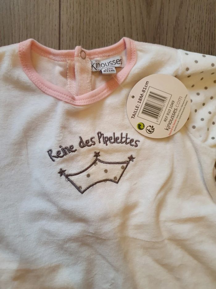 Pyjama velour 1 pièce, neuf, 18 mois - photo numéro 2