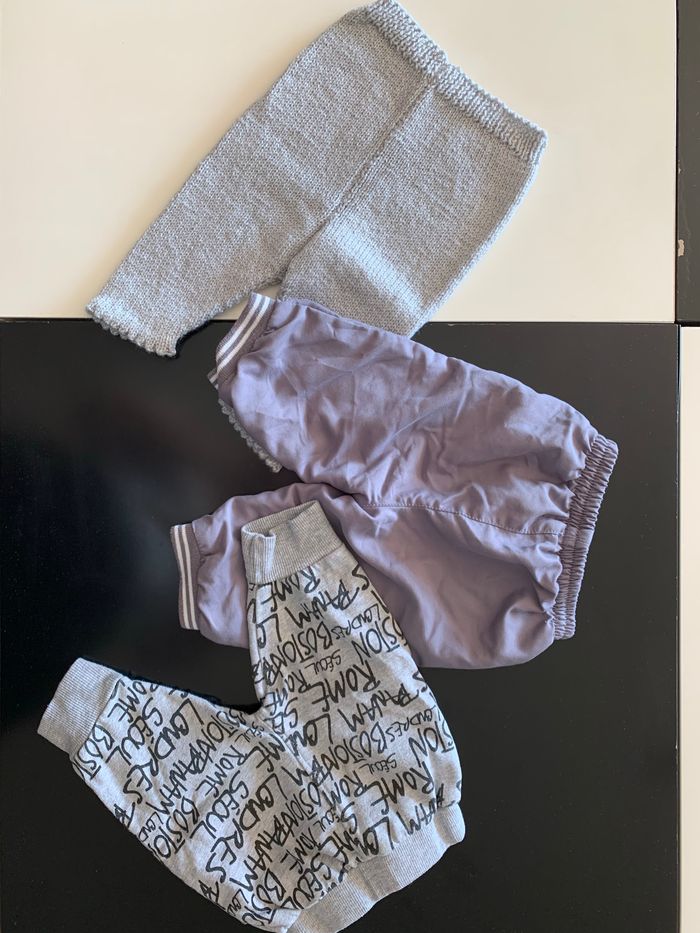 Lot 3 pantalons gris 3 mois - photo numéro 2