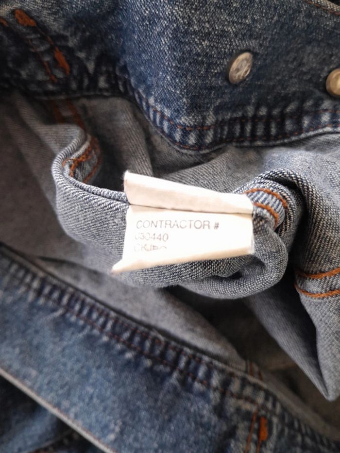Très belle veste en jean Clavin Klein jeans  mixte L modèle contractor - photo numéro 8