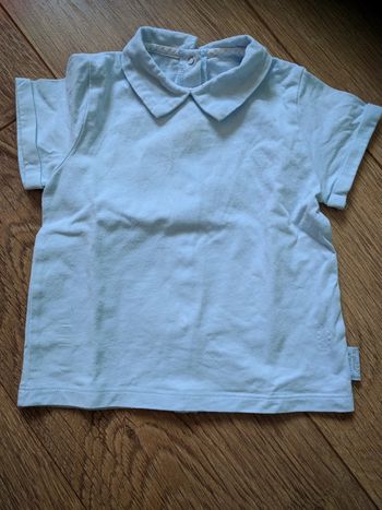 Polo manches courtes bleu ciel Petite ourse - 1 an