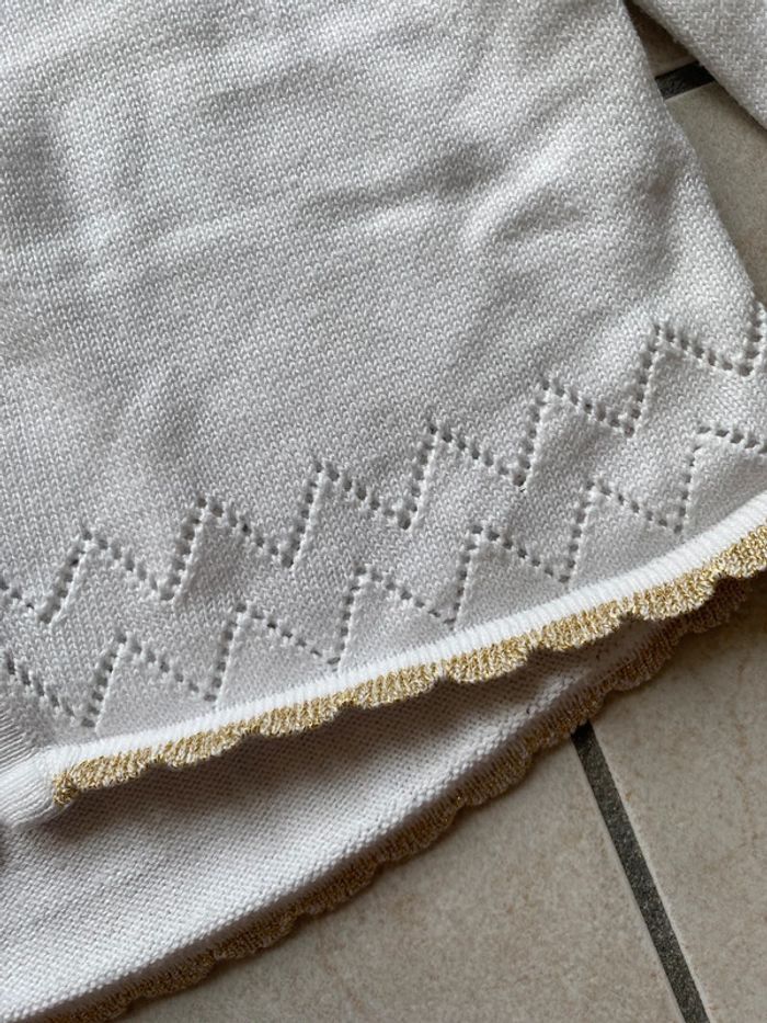 Lot de 2 gilets cardigans blanc fille 23 mois - photo numéro 6