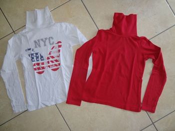 lot de 2 cols roulés T 10ans