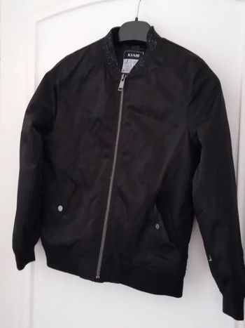 Blouson bombers à paillettes noir fille 10 ans kiabi