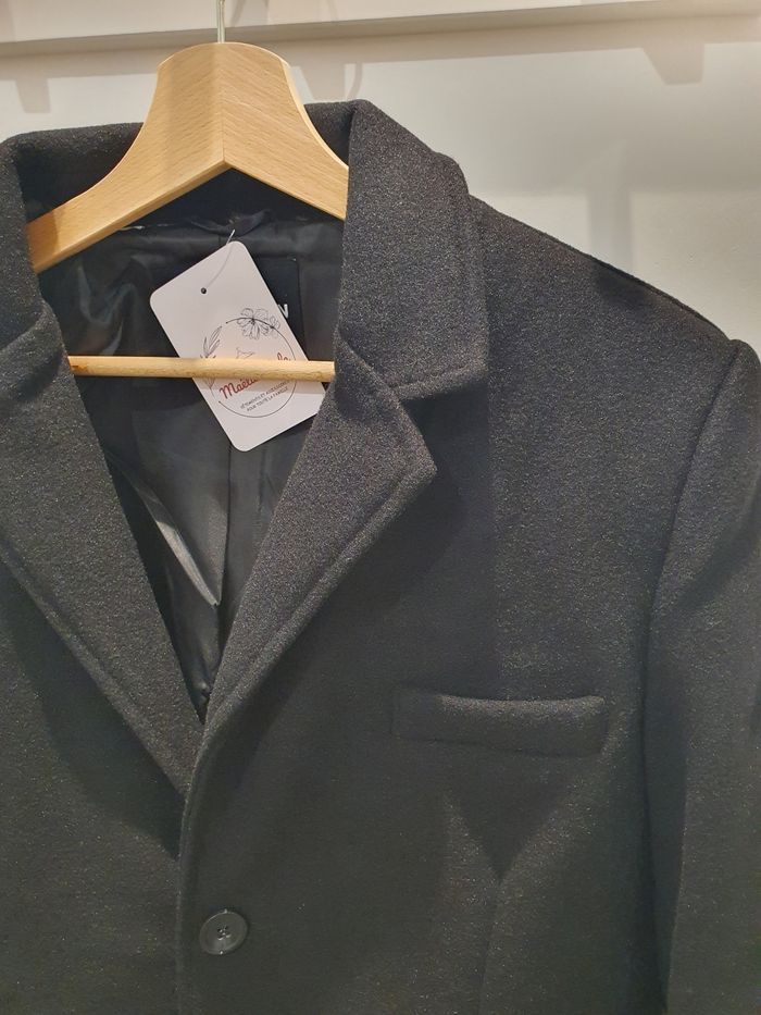 Manteau caban noir Cambridge mi-long Taille L (taille petit) - photo numéro 2