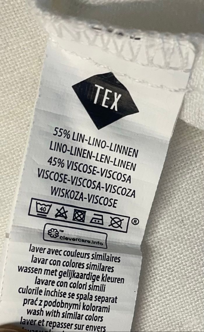 Haut en lin blanc »Tex »manches 3/4 - photo numéro 9